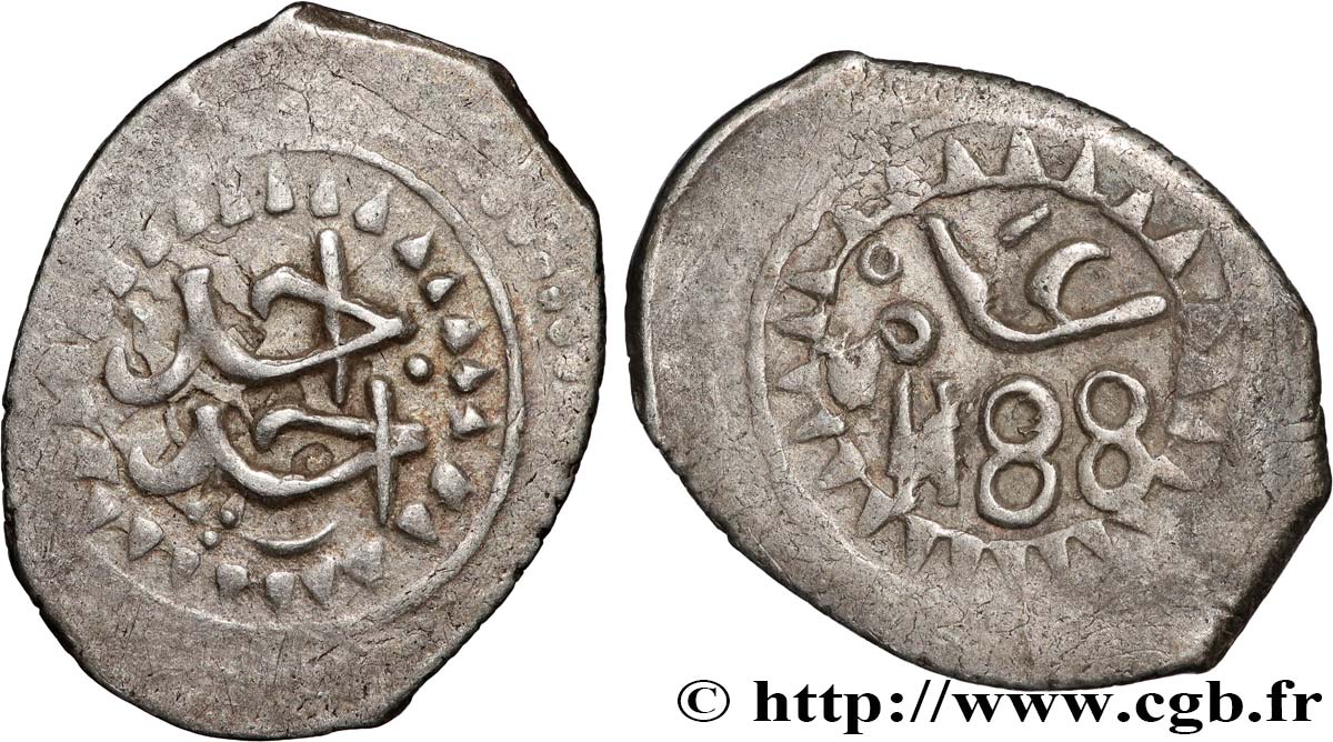 MAROKKO - (SIDI) MUHAMMAD III 1 Dirham AH 1188 (1774) Sans atelier fSS 