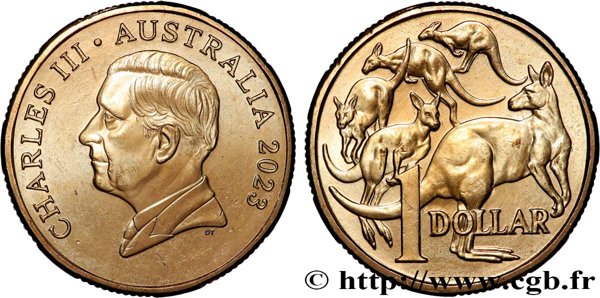 AUSTRALIA 1 Dollar Charles III 2023 Canberra MS 