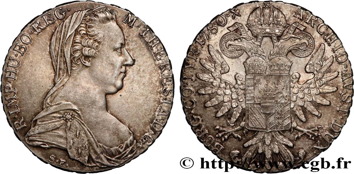 AUSTRIA 1 Thaler (REFRAPPE) Marie-Thérèse 1780 Vienne AU 