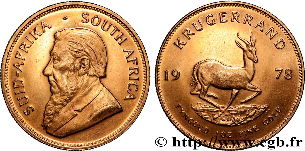 ORO, PALADIO Y PLATINO INVERSIÓN 1 Oz - 1 Krugerrand Paul Kruger 1978 Prétoria SC 