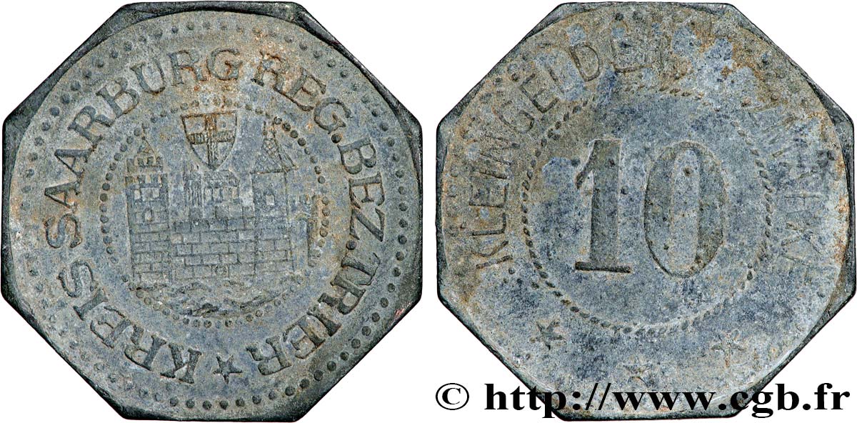 GERMANIA - Notgeld 10 Pfennig Saarburg (Rheinprovinz) n.d.  q.BB 