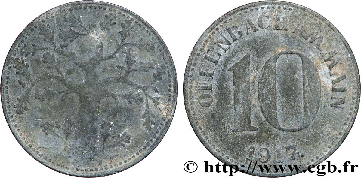 ALEMANIA - Notgeld 10 Pfennig Offenbach 1917  BC+ 