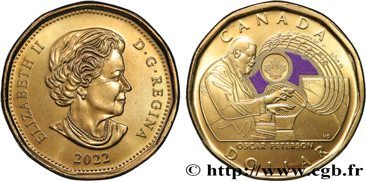 CANADá
 1 Dollar Hommage à Oscar Peterson 2022 Winnipeg SC 