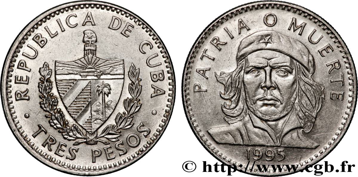 CUBA 3 Pesos Ernesto “Che” Guevara 1995  SPL 