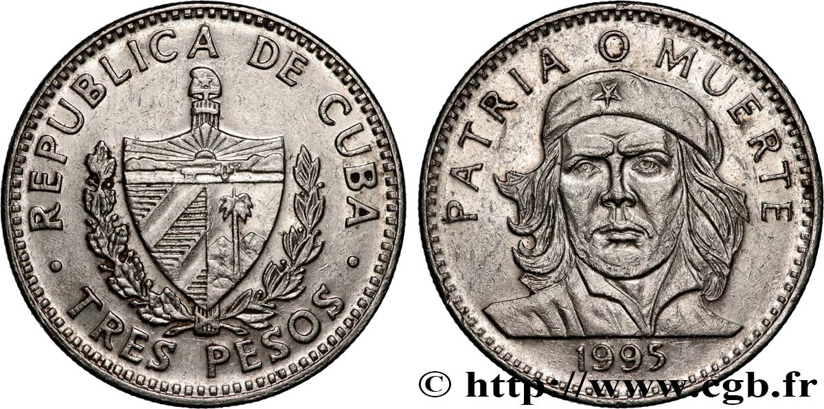 CUBA 3 Pesos Ernesto “Che” Guevara 1995  SPL 