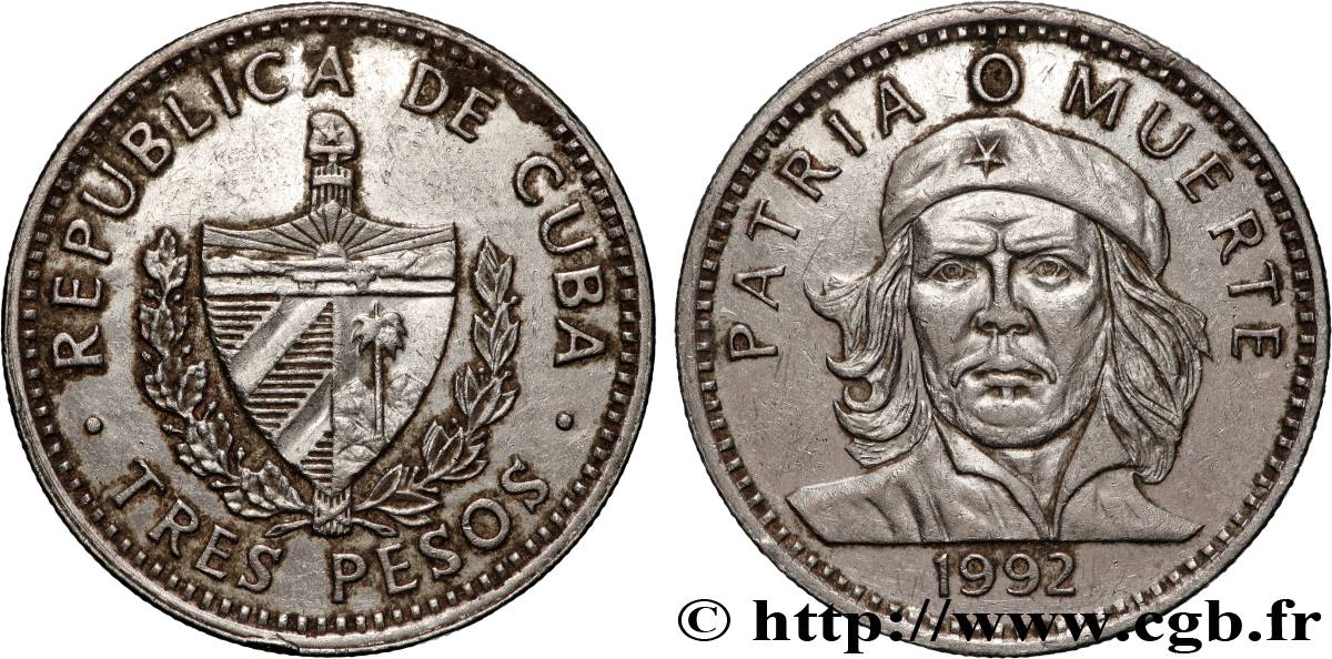 KUBA 3 Pesos Ernesto “Che” Guevara 1992  VZ 