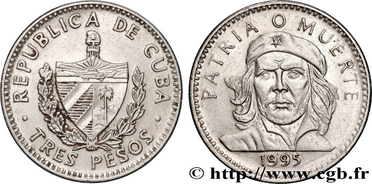 CUBA 3 Pesos Ernesto “Che” Guevara 1995  SPL 