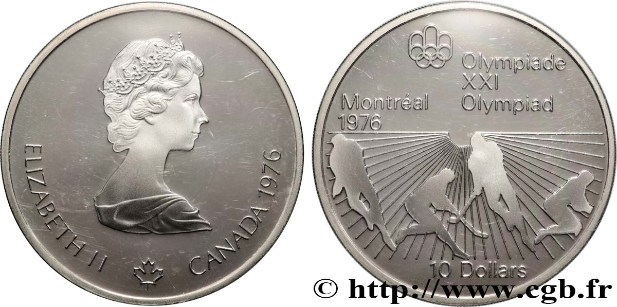 CANADA 10 Dollars Proof JO Montréal 1976 hockey sur gazon 1976  MS 