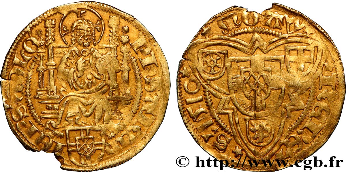 GERMANY - ARCHBISHOPRIC OF COLOGNE - PHILIP II OF DHAUN Florin d or  1510  XF 