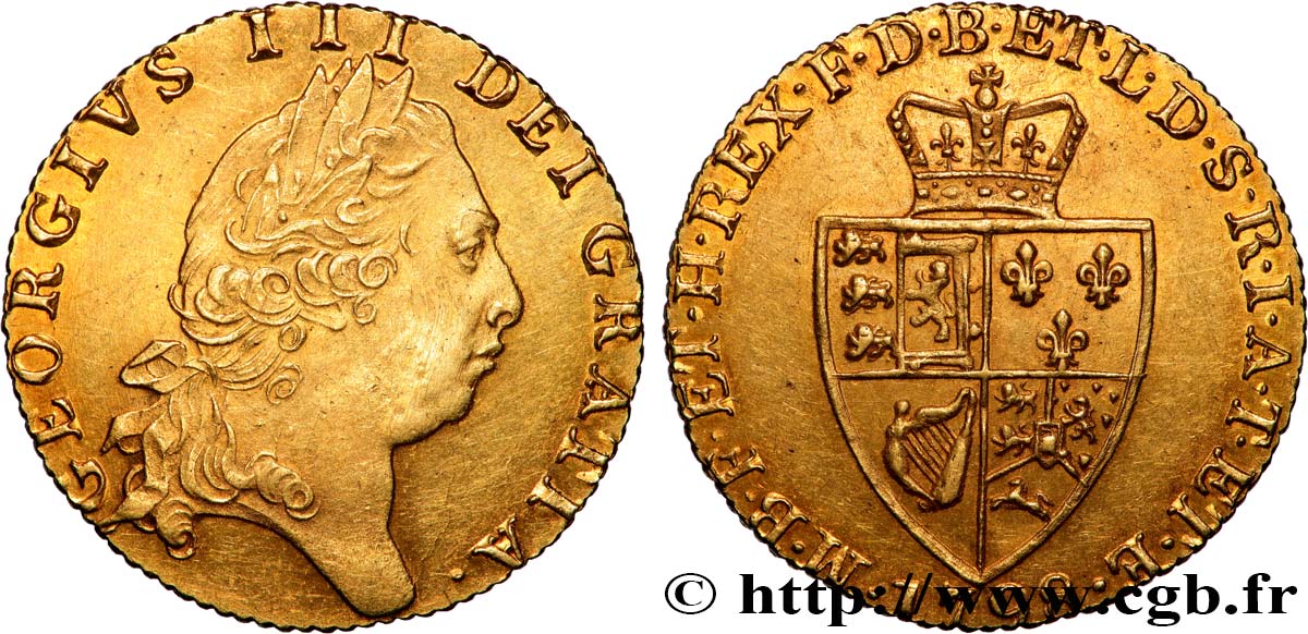 GREAT-BRITAIN - GEORGE III Guinée, 5e type 1798 Londres AU 