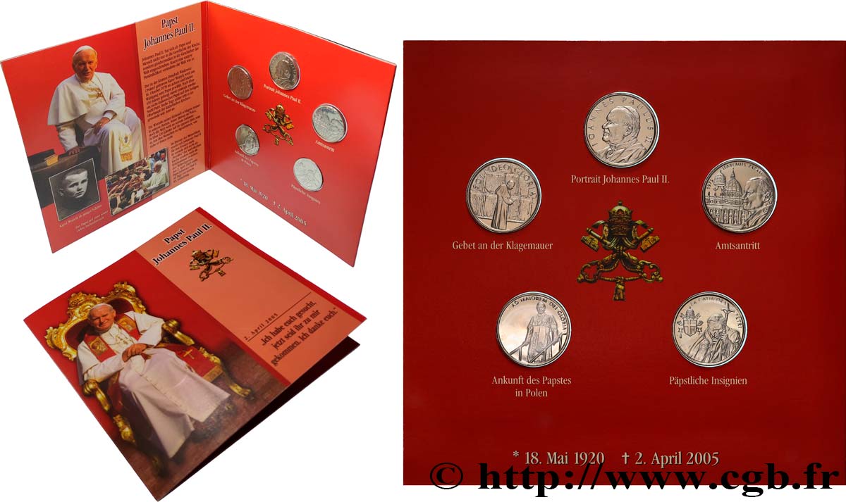 VATICANO E STATO PONTIFICIO Séries 5 x 1 Lira 2005 Rome FDC 