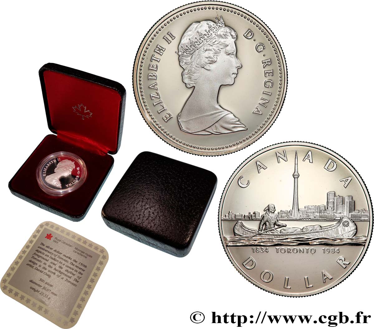 KANADA 1 Dollar Proof 150e anniversaire de Toronto 1984  fST 