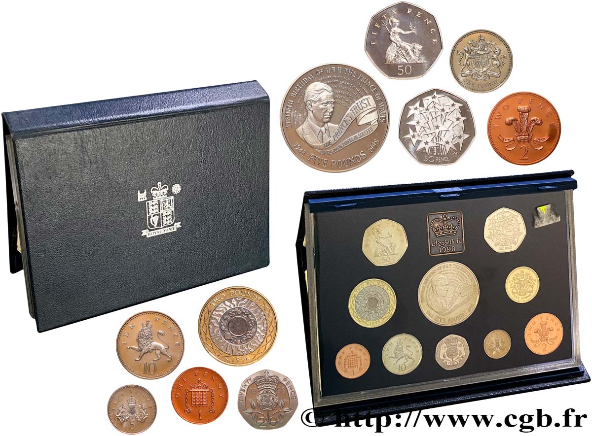 UNITED KINGDOM Série Proof 10 monnaies 1998  MS 