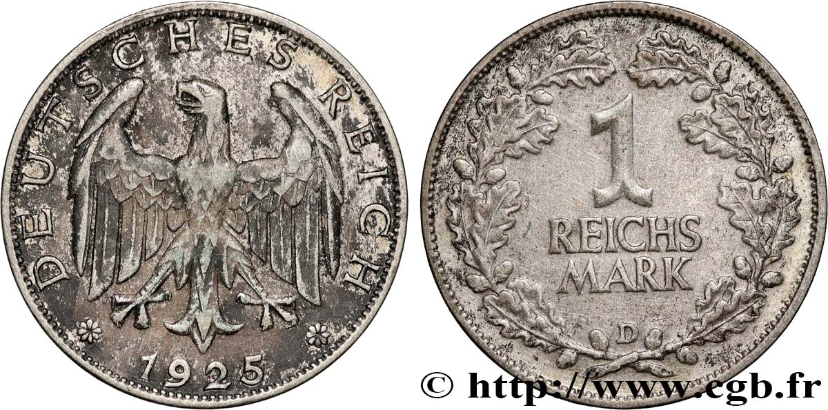 ALEMANIA 1 Reichsmark 1925 Munich MBC 