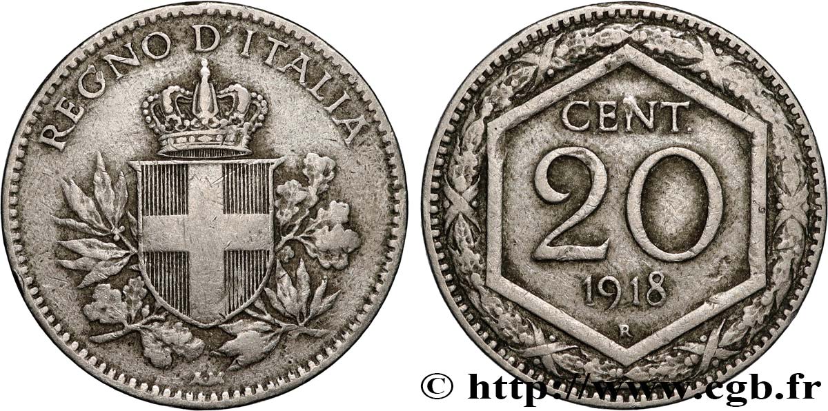 ITALIE 20 Centesimi 1918 Rome TTB 