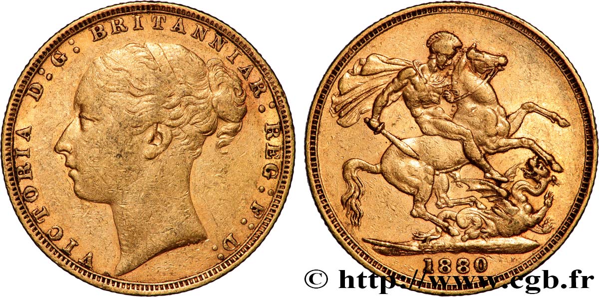 OR, PALLADIUM ET PLATINE INVESTISSEMENT 1 Souverain Victoria 1880 Londres TTB 