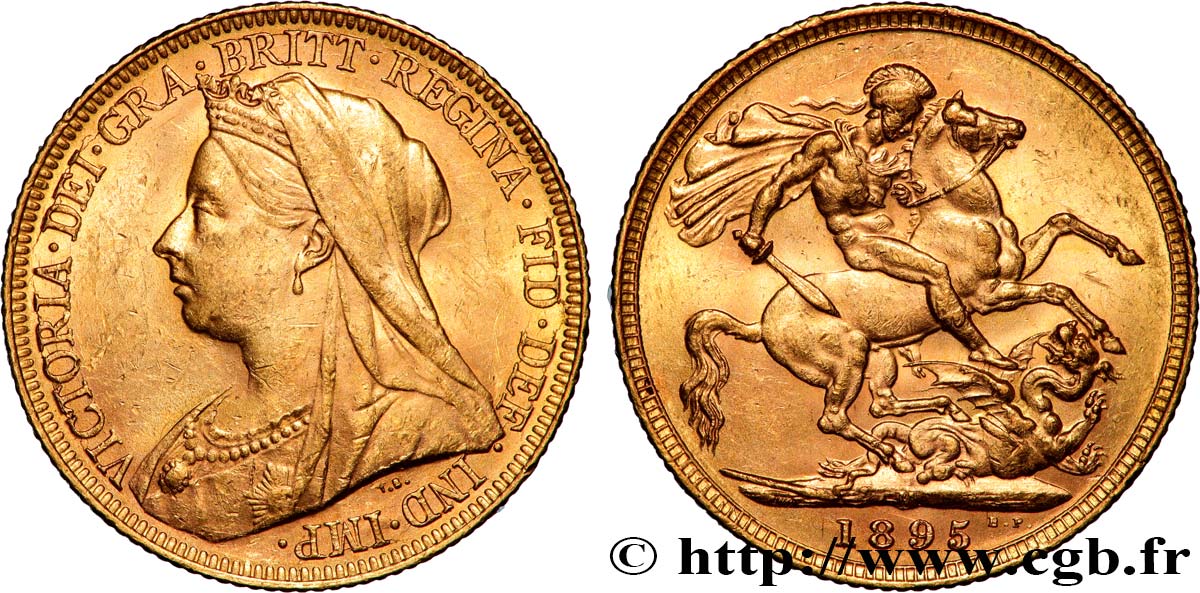 OR, PALLADIUM ET PLATINE INVESTISSEMENT 1 Souverain Victoria “Old Head” 1895 Melbourne TTB+ 