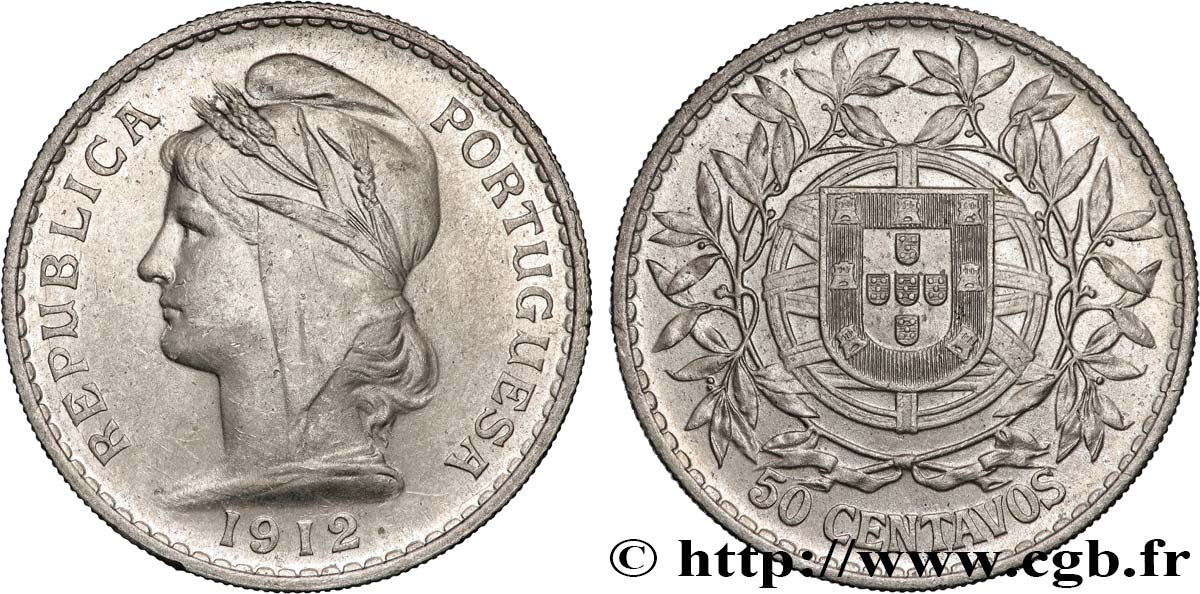 PORTUGAL 50 Centavos 1912  TTB+ 