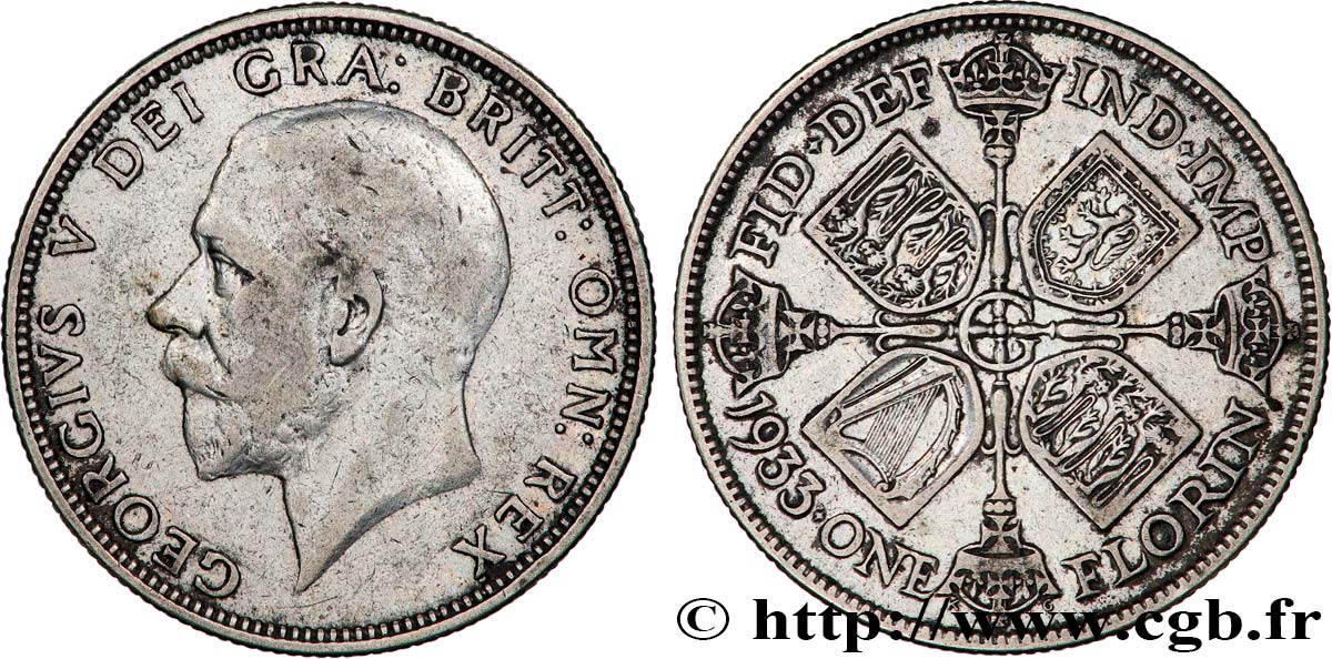 ROYAUME-UNI 1 Florin Georges V 1933  TB 