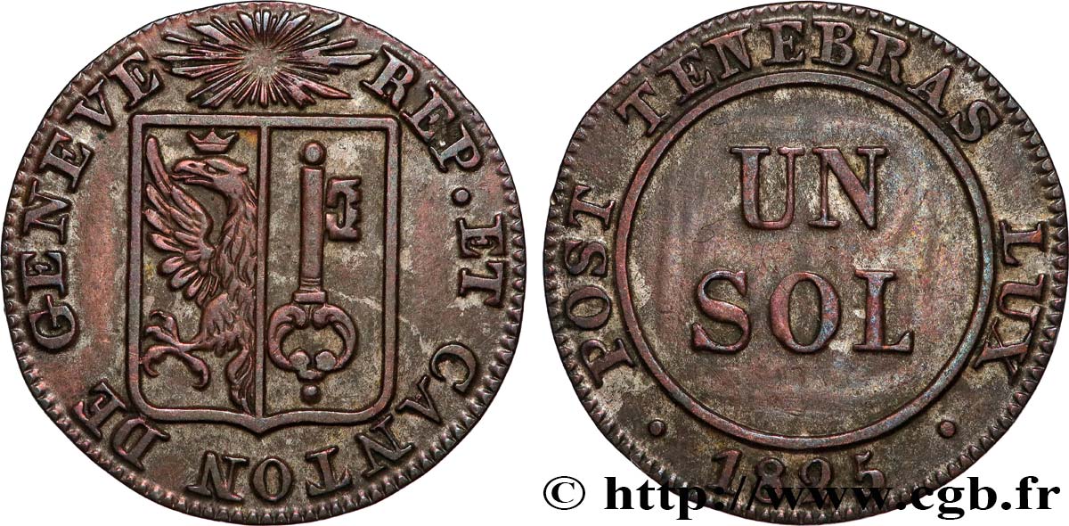 SCHWEIZ - REPUBLIK GENF 1 Sol 1825  fVZ 