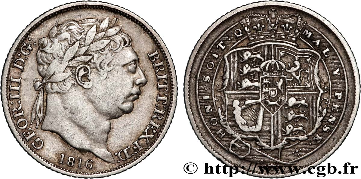 GRANDE-BRETAGNE - GEORGES III 6 Pence  1816 Londres TTB+ 