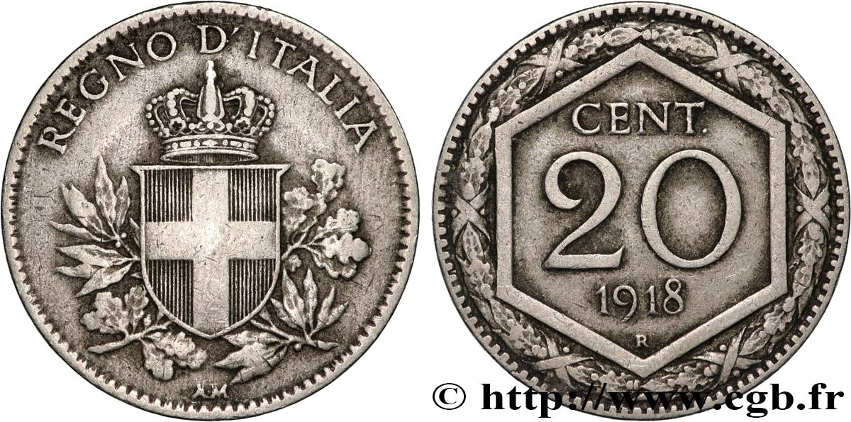 ITALIE 20 Centesimi 1918 Rome TTB 