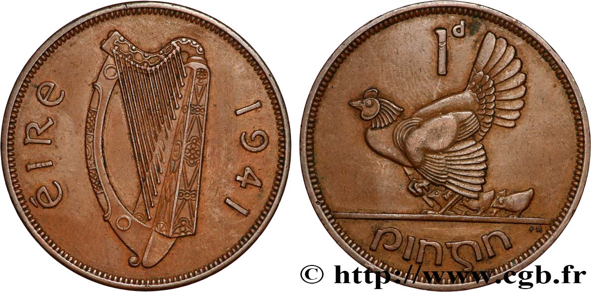 IRELAND REPUBLIC 1 Pingin Eire 1941  AU 