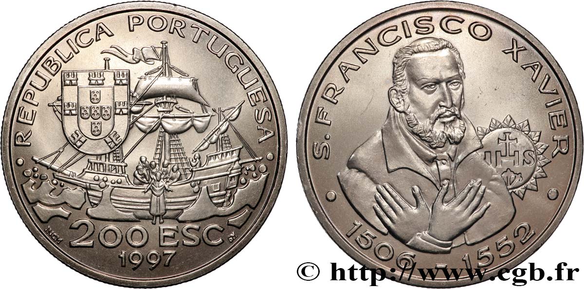 PORTUGAL 200 Escudos Francisco Xavier 1997 Lisbonne fST 