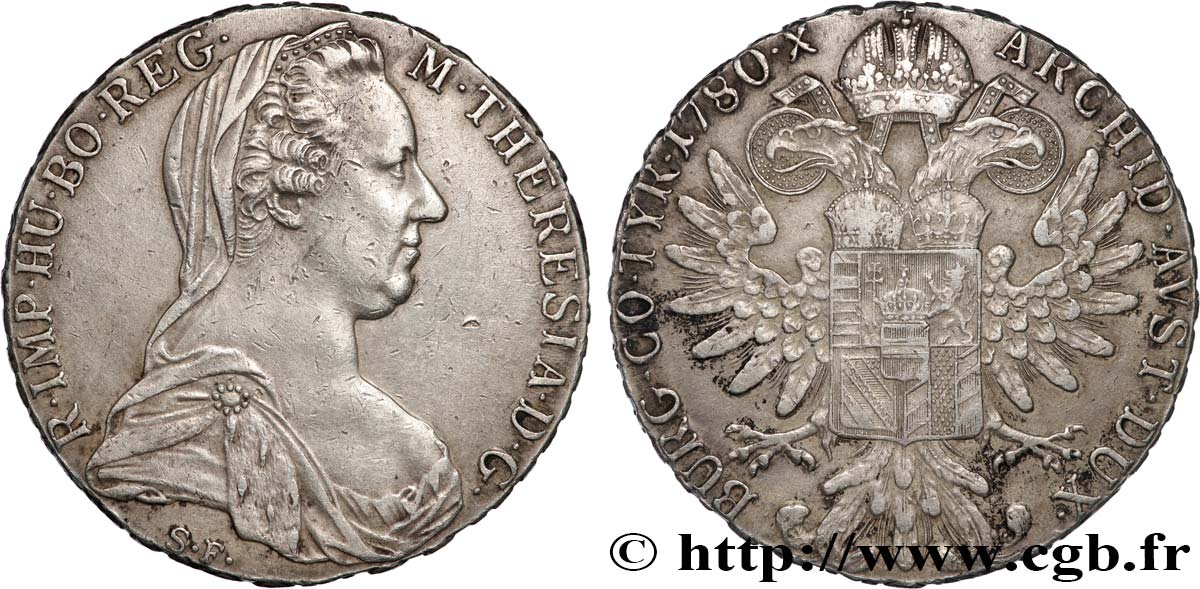 AUSTRIA 1 Thaler (REFRAPPE) Marie-Thérèse 1780 Vienne AU 