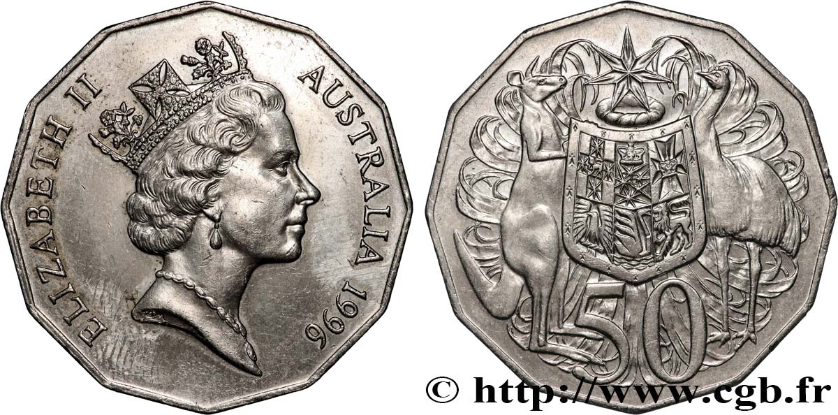 AUSTRALIA 50 Cents Elisabeth II 1996 Camberra SPL 