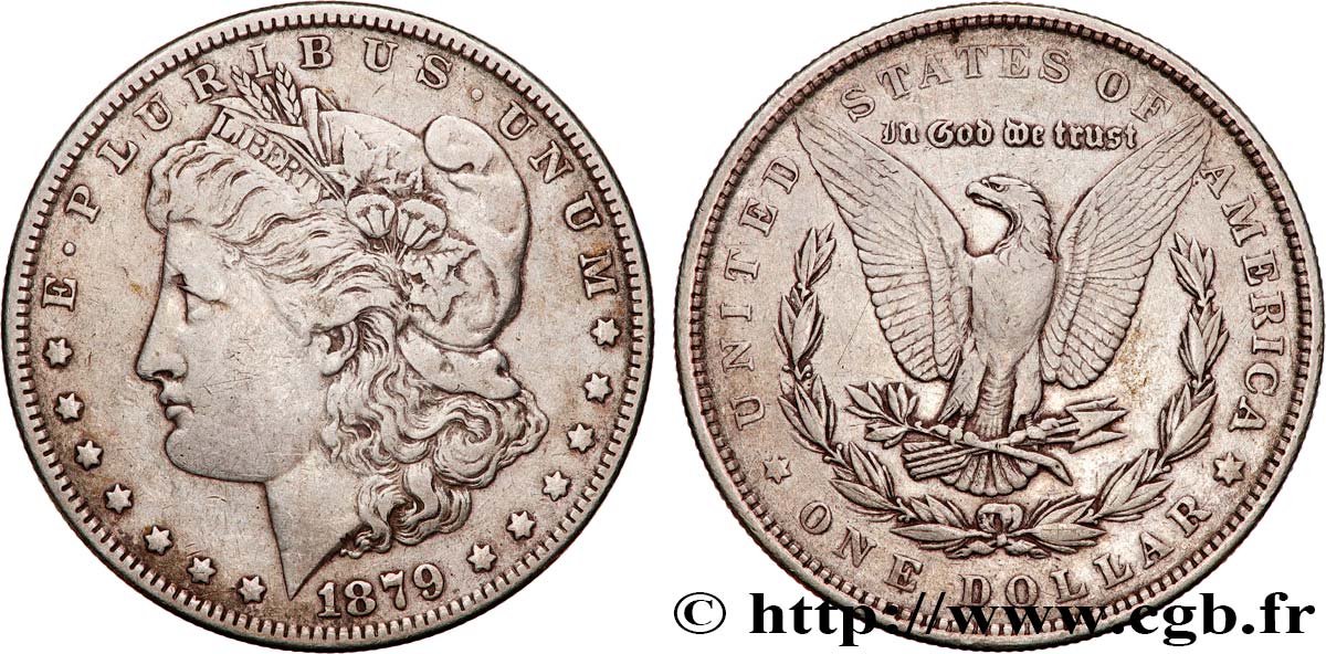ÉTATS-UNIS D AMÉRIQUE 1 Dollar type Morgan 1879 Philadelphie TB+ 