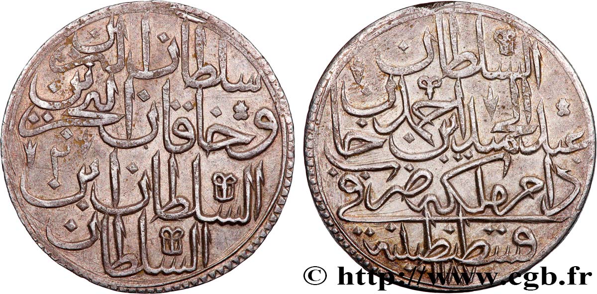 TURCHIA 1 Zolota (30 Para) AH 1187 an 2 au nom de Adulhamid Ier (1774) Constantinople BB 