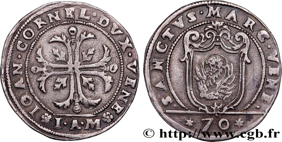 ITALY - VENICE - GIOVANNI I CORNER 1/2 Scudo (1625-1629) Venise XF 