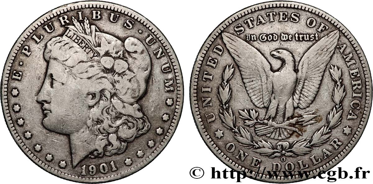ÉTATS-UNIS D AMÉRIQUE 1 Dollar type Morgan 1901 Nouvelle-Orléans - O TB+ 