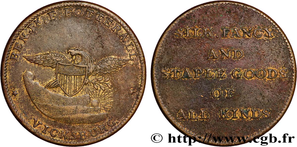 VEREINIGTE STAATEN VON AMERIKA Token de marchand - Mississippi Vicksburg n.d.  SS 