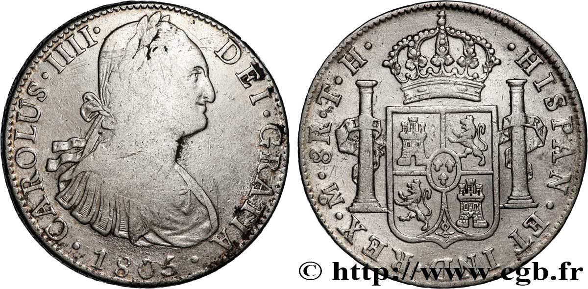 MESSICO - CARLO IV 8 Reales  1805 Mexico q.BB 