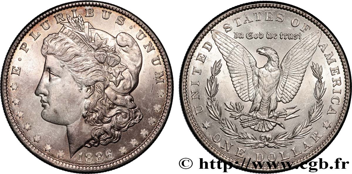 ÉTATS-UNIS D AMÉRIQUE 1 Dollar type Morgan 1886 Philadelphie SPL 