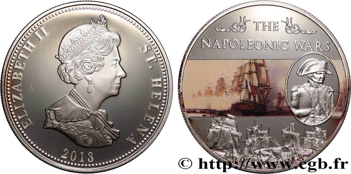 ST HELENA 25 Pence Proof Guerre Napoléonienne - Bataille du Rocher du Diamant 2013  MS 