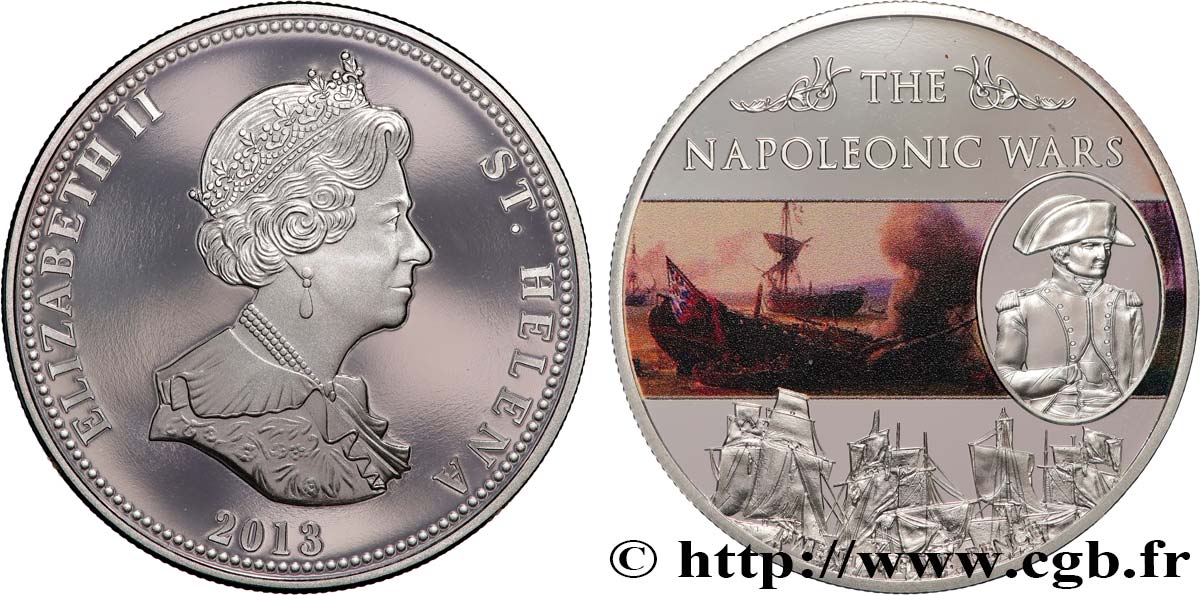 ST HELENA 25 Pence Proof Guerre Napoléonienne  2013  MS 