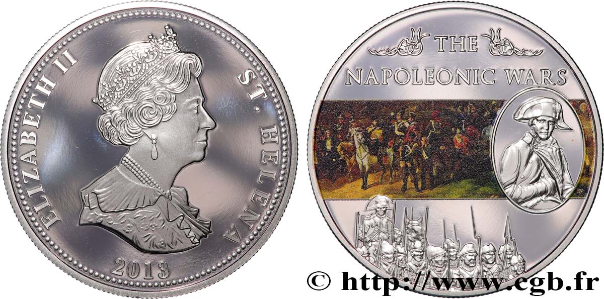 ST HELENA 25 Pence Proof Guerre Napoléonienne - Bataille de Leipzig 2013  MS 