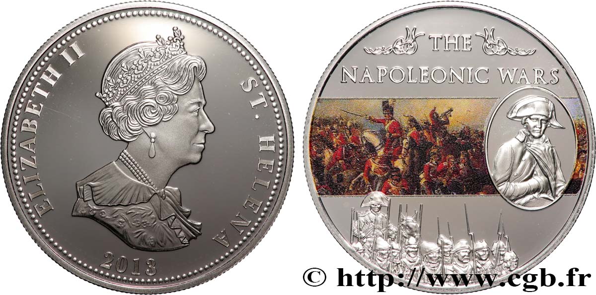 SANTA HELENA 25 Pence Proof Guerre Napoléonienne - Bataille de Waterloo 2013  SC 
