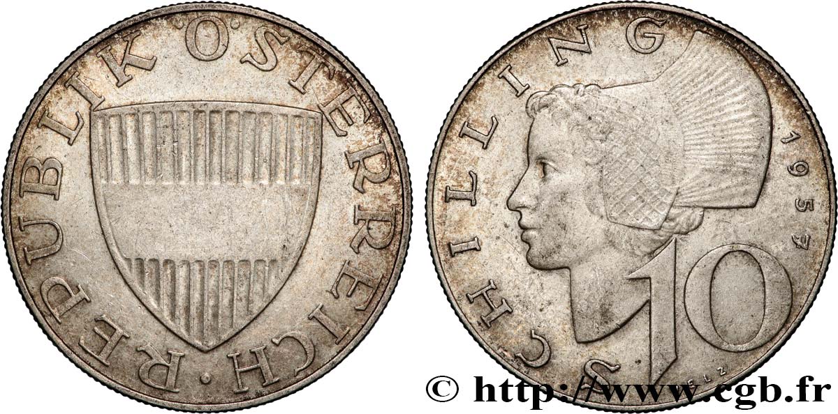 AUSTRIA 10 Schilling 1957  MBC 