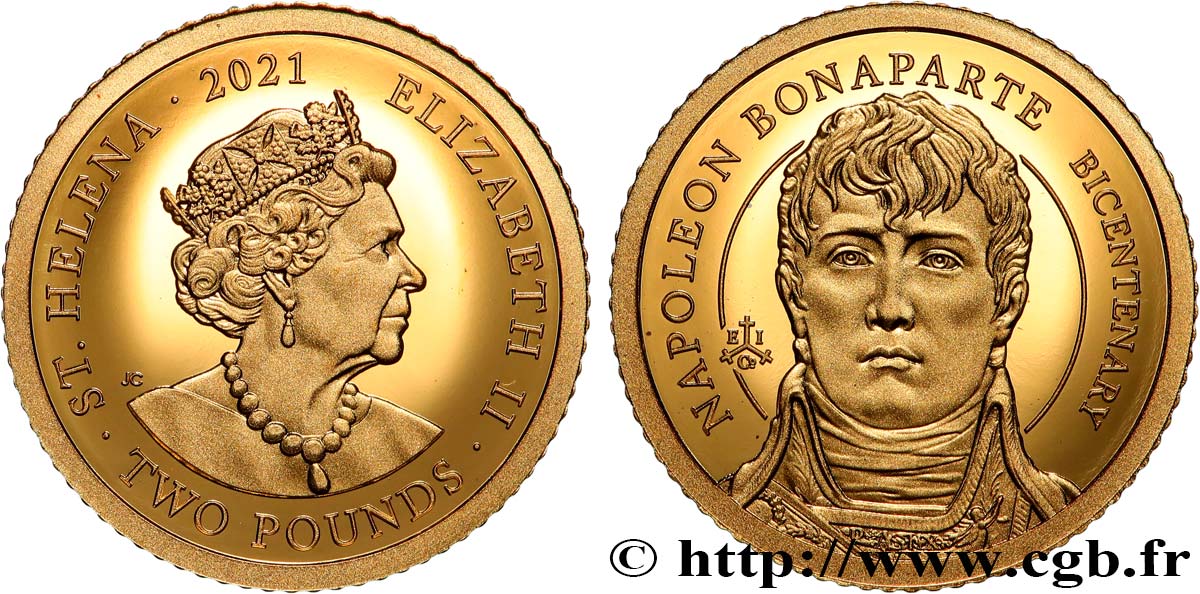SANT ELENA 2 Pounds (Livres) Napoléon Bonaparte  2021  FDC 