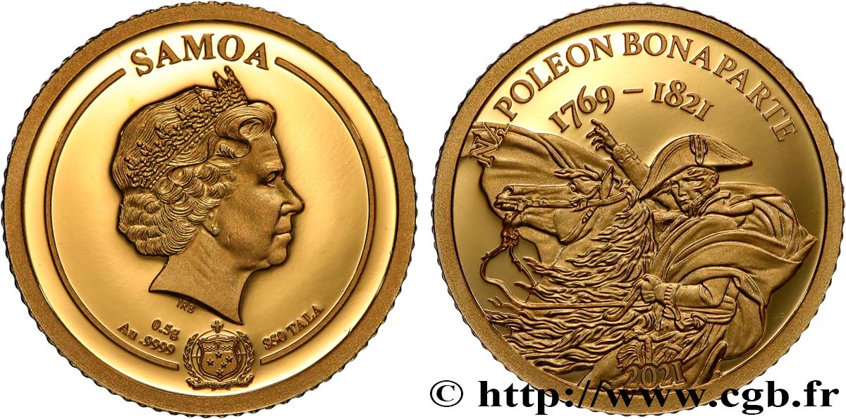 SAMOA 50 Tala Proof Napoléon Bonaparte 2021  MS 