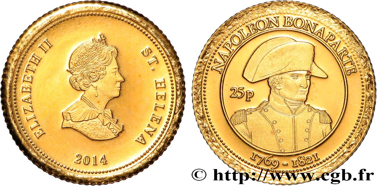 ST. HELENA 25 Pence Napoléon Bonaparte  2021  fST 