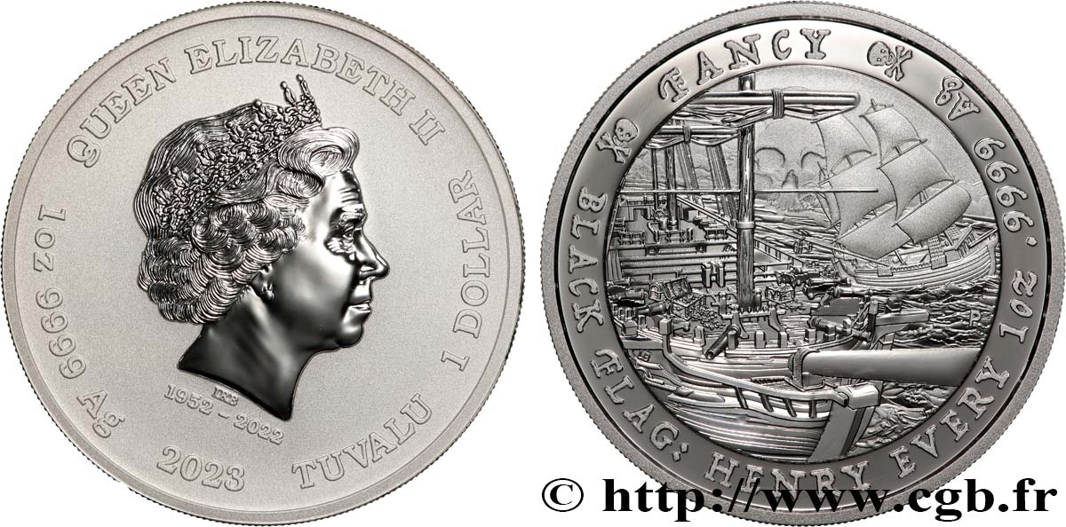 SILVER INVESTMENT 1 Oz - 1 Dollar Henry Every 2023  FDC 