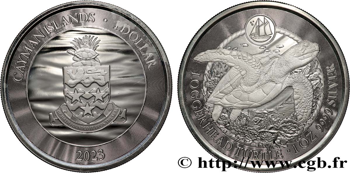 SILVER INVESTMENT 1 Oz - 1 Dollar Tortue de Mer 2023  MS 