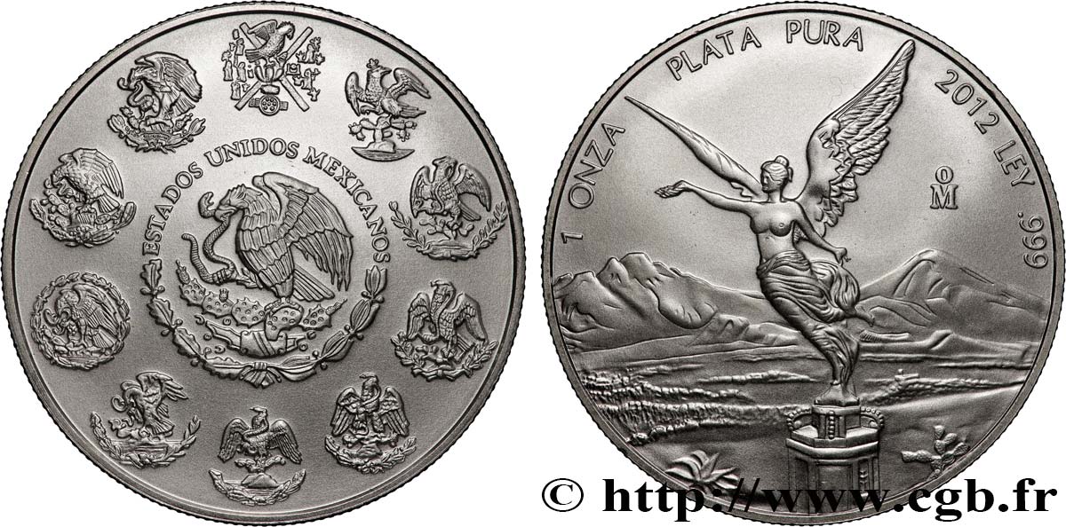 SILVER INVESTMENT 1 Oz - 1 Once aigle / Victoire ailée 2012  ST 