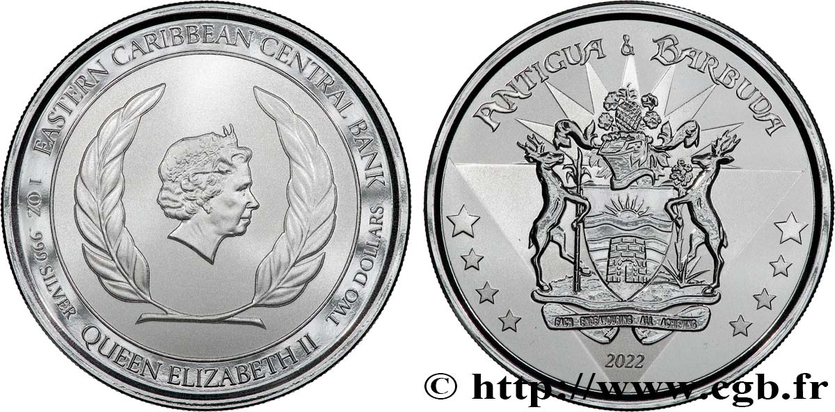 SILVER INVESTMENT 1 Oz - 2 Dollars Proof Armoiries 2023  FDC 