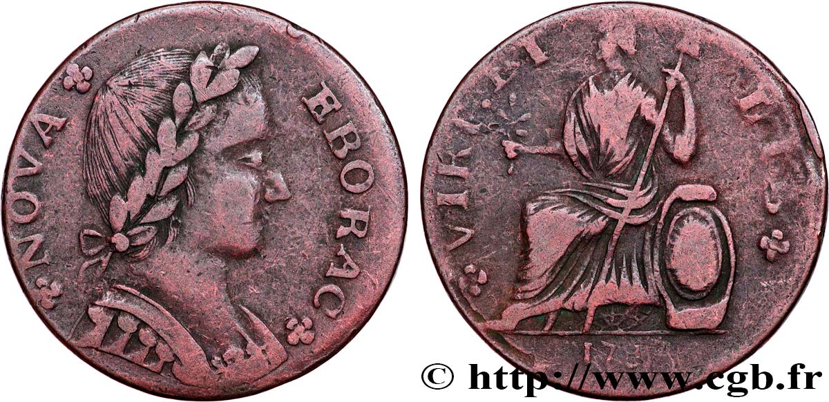 STATI UNITI D AMERICA - NEW >YORK 1/2 Penny Nova Eborac 1787  MB 